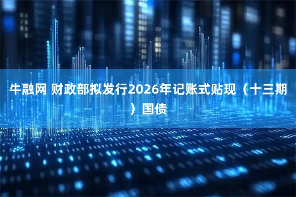 牛融网 财政部拟发行2026年记账式贴现（十三期）国债